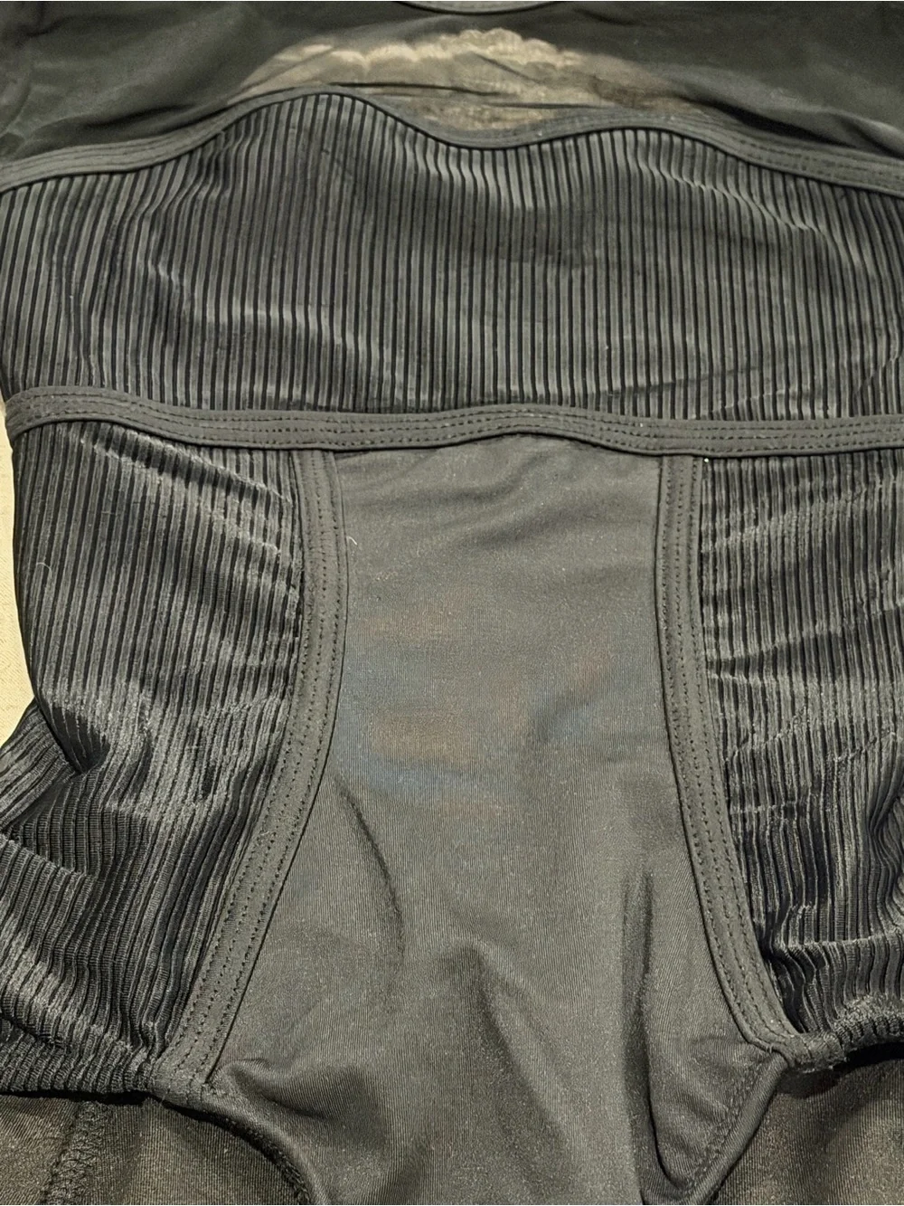 FIVE Dancewear Black Mesh Velvet Open Back Leotard YL Youth Large